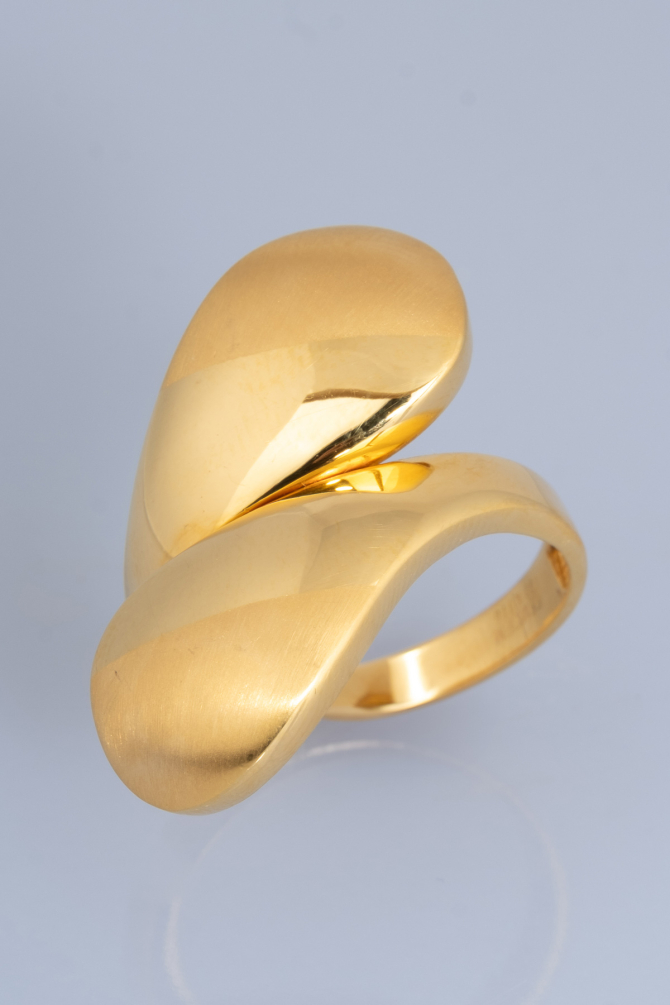 22 Ayar Altın Oval Formlu Modern Yüzük 7,26 GR Ürün Kodu: YZ07557 - 1