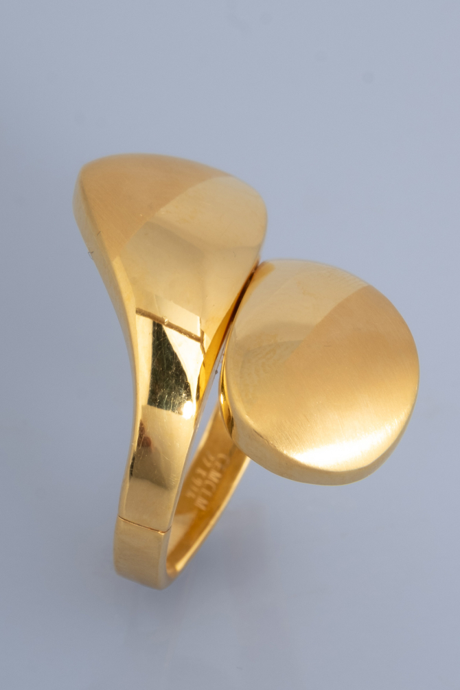 22 Ayar Altın Oval Formlu Modern Yüzük 7,26 GR Ürün Kodu: YZ07557 - 2