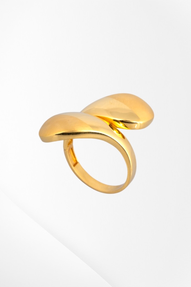 22 Ayar Altın Oval Formlu Modern Yüzük 7,26 GR Ürün Kodu: YZ07557 - 1