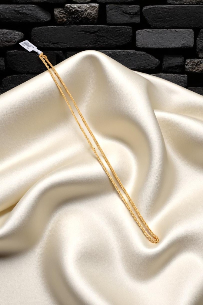 Klasik İnce Burgu (Halat) Model 22 Ayar Altın Zincir Kolye (60cm) - Alimoğlu Kuyumculuk 4,61 GR Ürün Kodu: ZNC3004 - 4